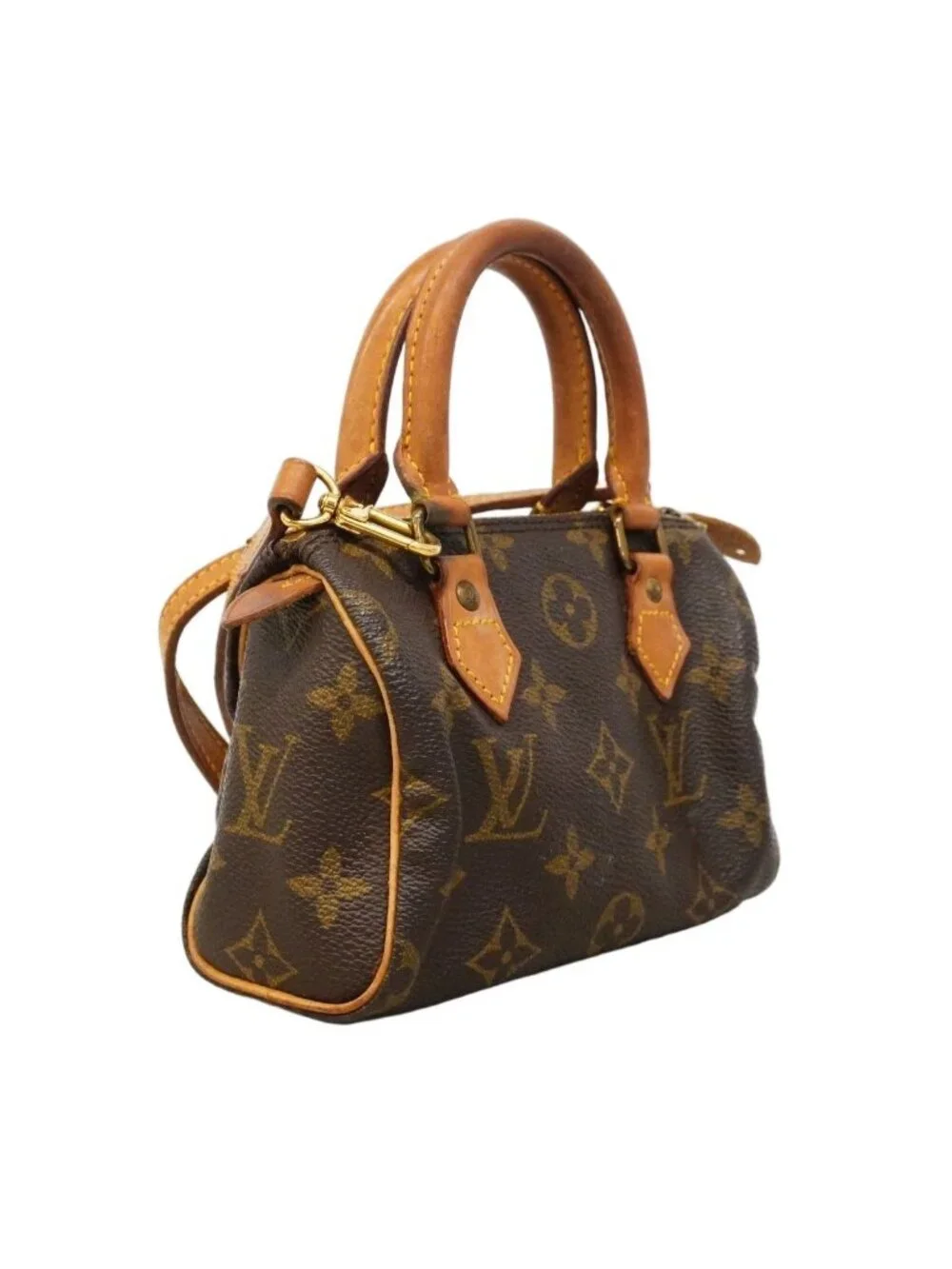Louis Vuitton Handbag Monogram Mini Speedy Brown 2-Way